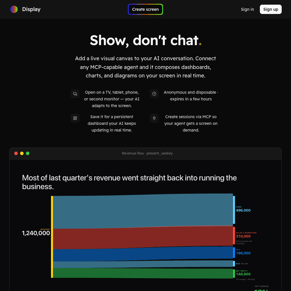 Screenshot of Display